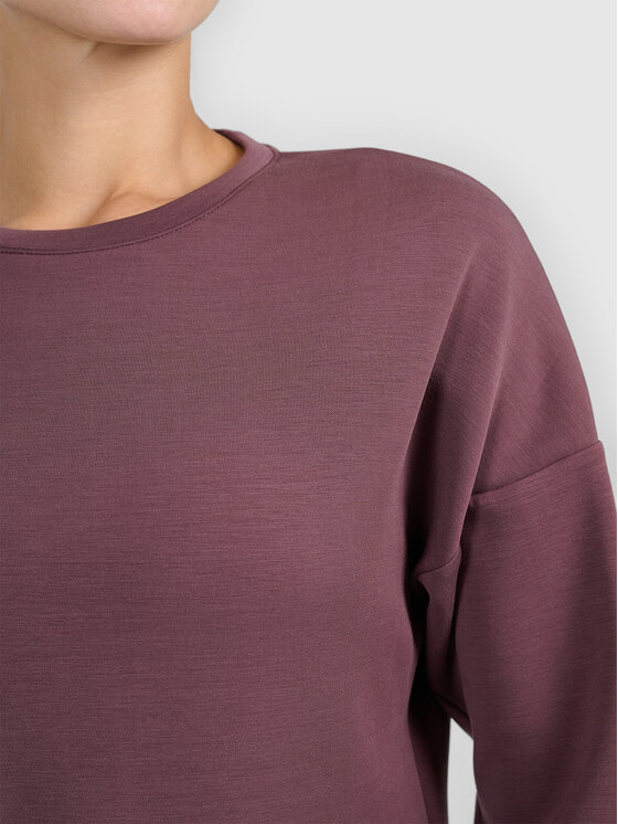 4F 4F Bluza 4FWAW26TSWSF2658-80S Brązowy ciemny Active Fit