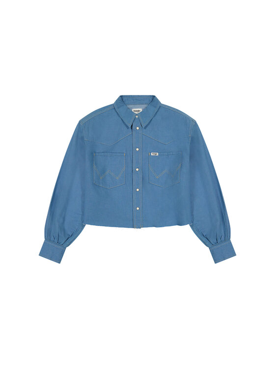 Wrangler Wrangler Camicia Cut Off Shirt Blu Regular Fit