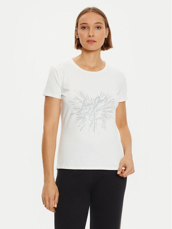 Liu Jo Sport Tričko TF4312 JS088 Biela Regular Fit
