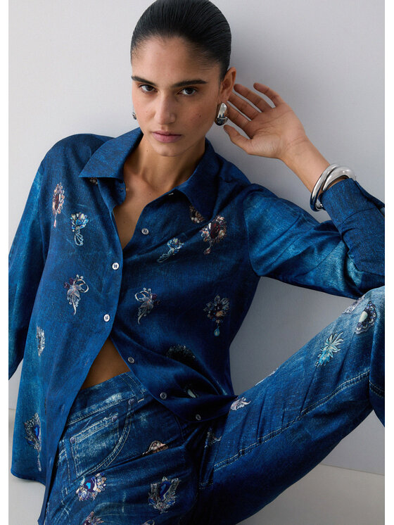 Liu Jo Liu Jo Camicia UA6343T595879045 Celeste Regular Fit