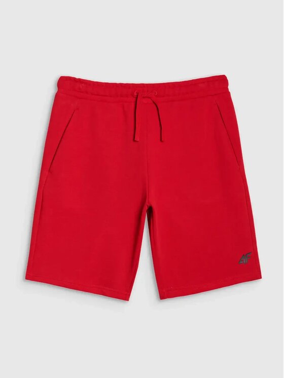 4F 4F Szorty 4FWMM00TSHOM543-62S Czerwony Regular Fit