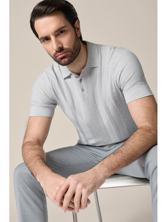 Lancerto Lancerto Polo Nino PO073126000023 Szary Regular Fit