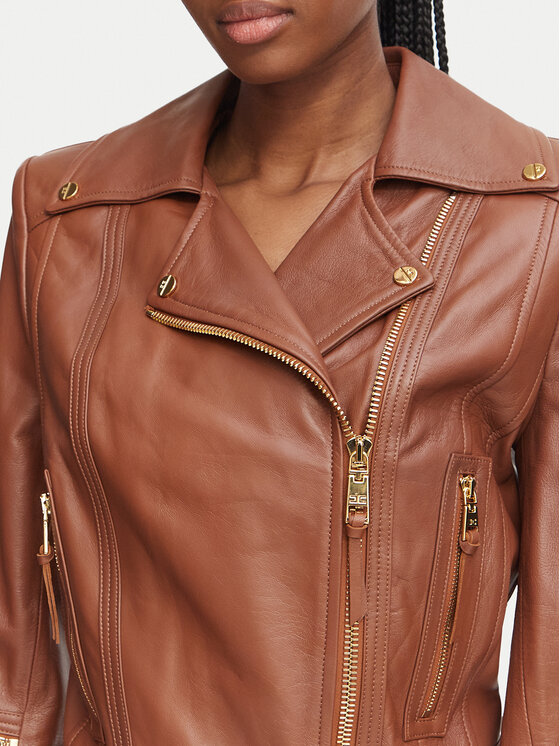 Elisabetta Franchi Elisabetta Franchi Шкіряна куртка GD-01Z-66E2-V1490 Коричневий Regular Fit