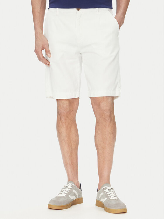 La Martina La Martina Pantaloncini di tessuto Vics MAB004 TL147 Bianco Regular Fit