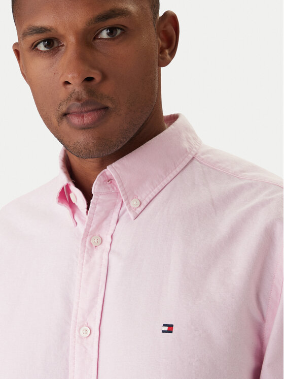 Tommy Hilfiger Tommy Hilfiger Риза Solid Heritage MW0MW35774 Розов Regular Fit