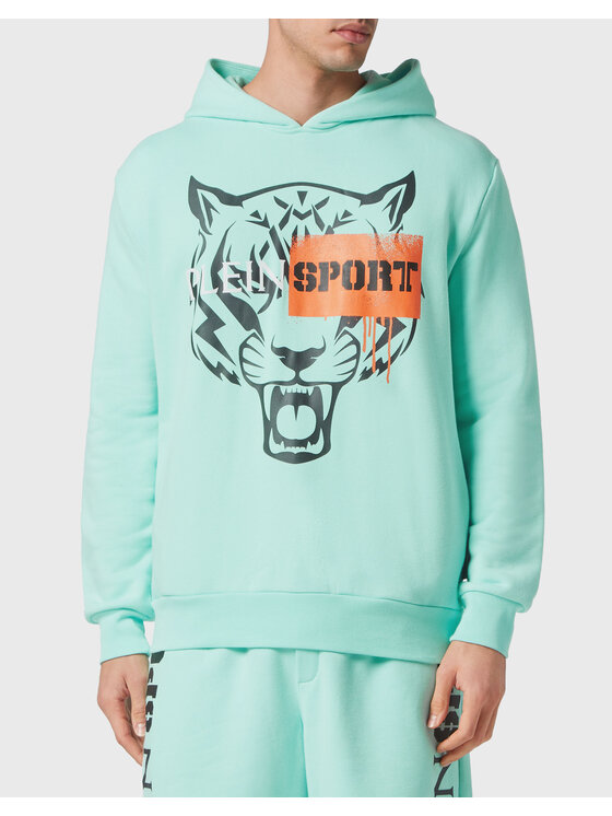Plein Sport Plein Sport Bluza 14517 Zielony Regular Fit