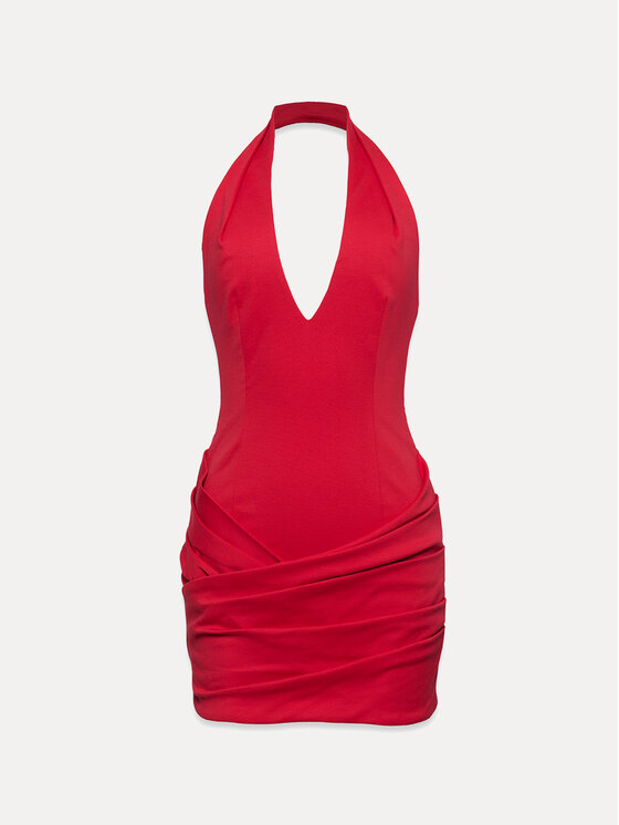 La Mania La Mania Sukienka wieczorowa BLANCA Czerwony Basic Fit