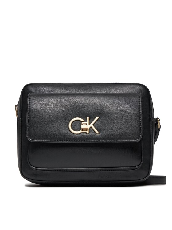Calvin Klein Kabelka Re-Lock Camera Bag W/Flap K60K611083 Čierna