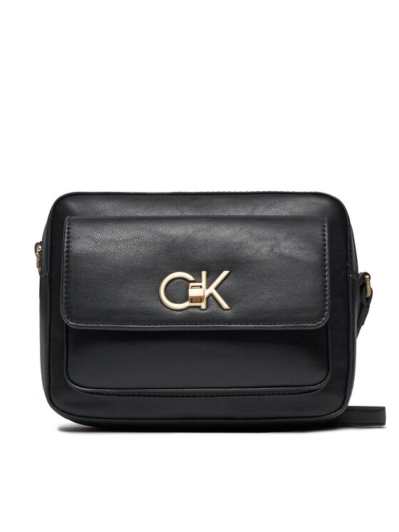 Geantă Calvin Klein Re-Lock Camera Bag W/Flap K60K611083 Negru