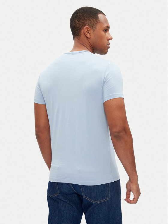Pepe Jeans Pepe Jeans Marškinėliai Original Basic PM508212 Žydra Slim Fit