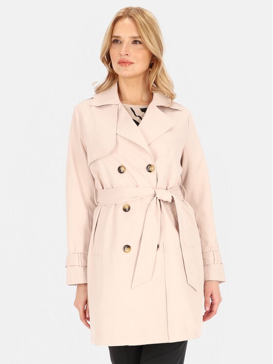 Perso Perso Prechodný kabát BLE252682F Ružová Regular Fit