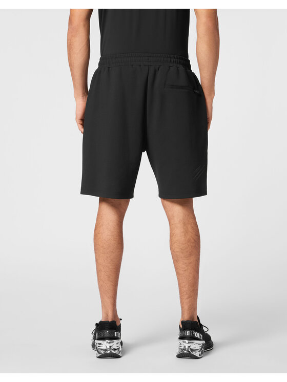 Plein Sport Plein Sport Αθλητικό σορτς SAEC MJT2473 STE001N Μαύρο Regular Fit