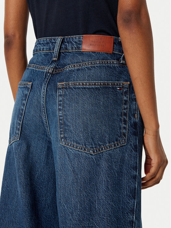 Tommy Hilfiger Tommy Hilfiger Džinsai WW0WW43712 Tamsiai mėlyna Wide Leg