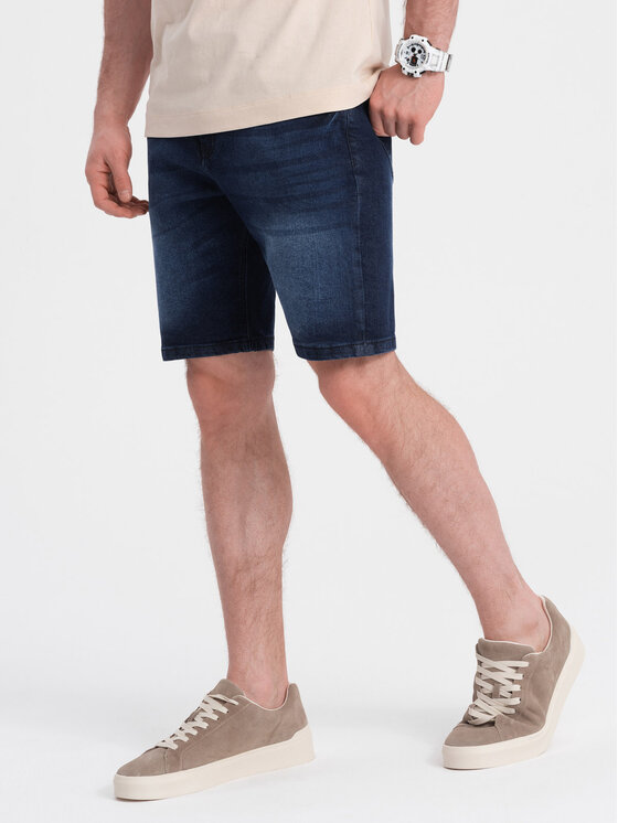 Ombre Ombre Džínové šortky OM-SRDS-0145 Modrá Regular Fit