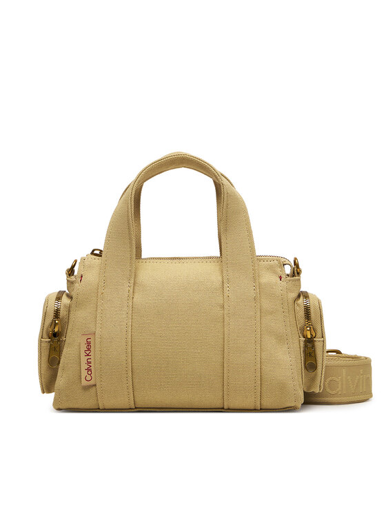 Calvin Klein Calvin Klein Kabelka Webbing Strap Canvas Pocket Bag LV04F3464G Béžová