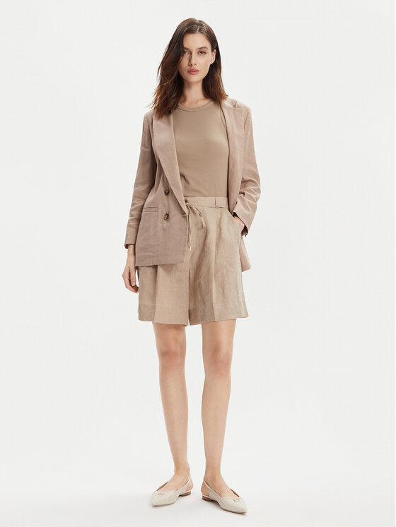 Marella Marella Marynarka Alba 2413041065 Beżowy Regular Fit