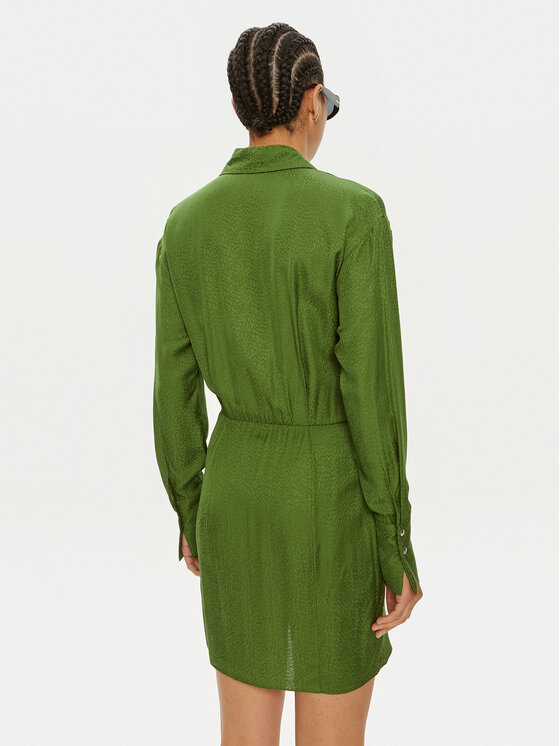 Patrizia Pepe Patrizia Pepe Rochie tip cămașă 8A1272/AL65-G163 Verde Regular Fit