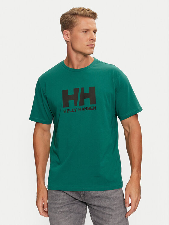 Férfi Póló Helly Hansen, Méret: M, Zöld, Logo 30396