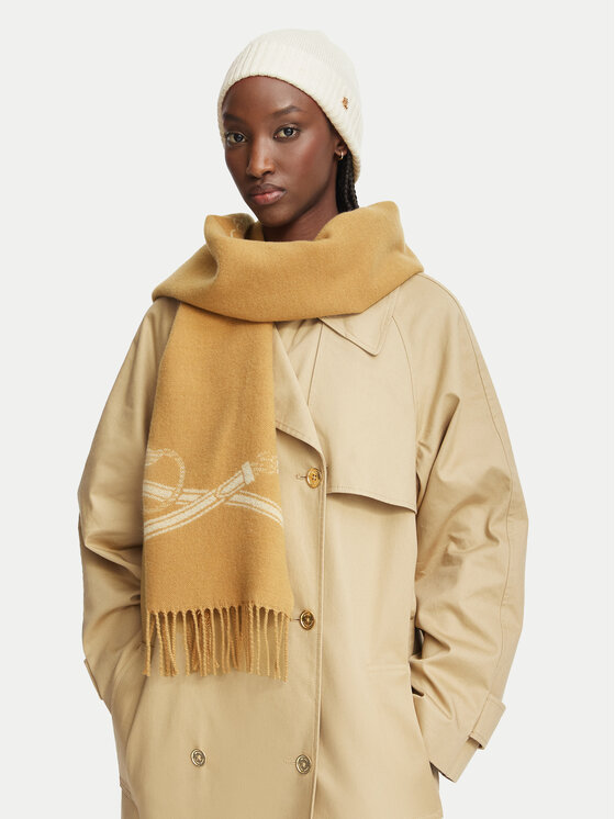 LAUREN RALPH LAUREN LAUREN RALPH LAUREN Komplekti kuuluvad sall ja müts 454P23530002 Helepruun