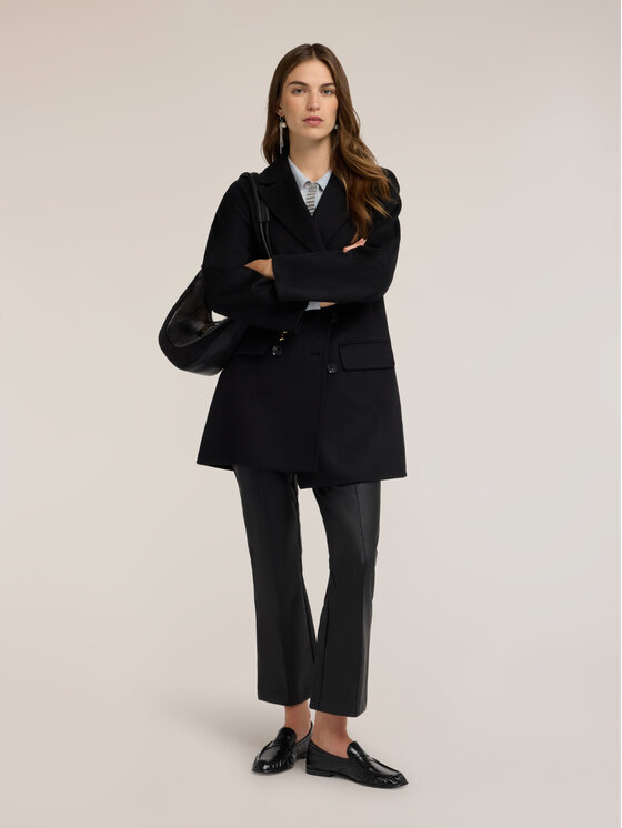Motivi Motivi Płaszcz zimowy 0011W100139N033 Czarny Over Fit