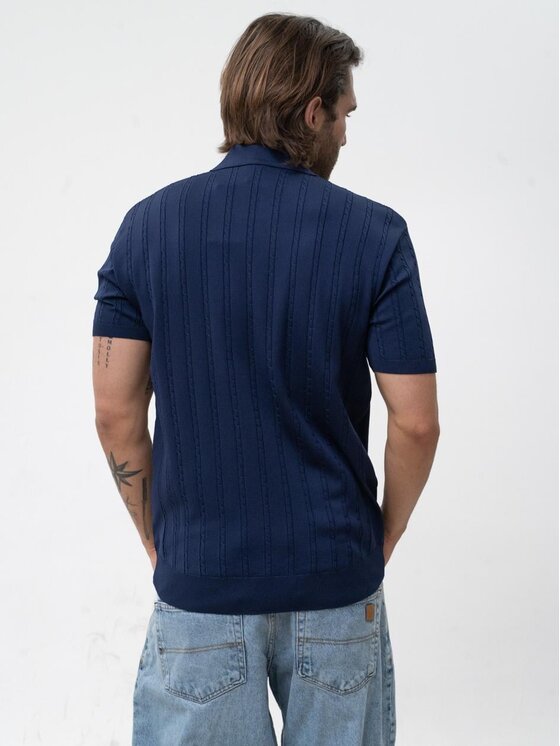 Jigga Wear Jigga Wear Polo 131789 Granatowy Regular Fit