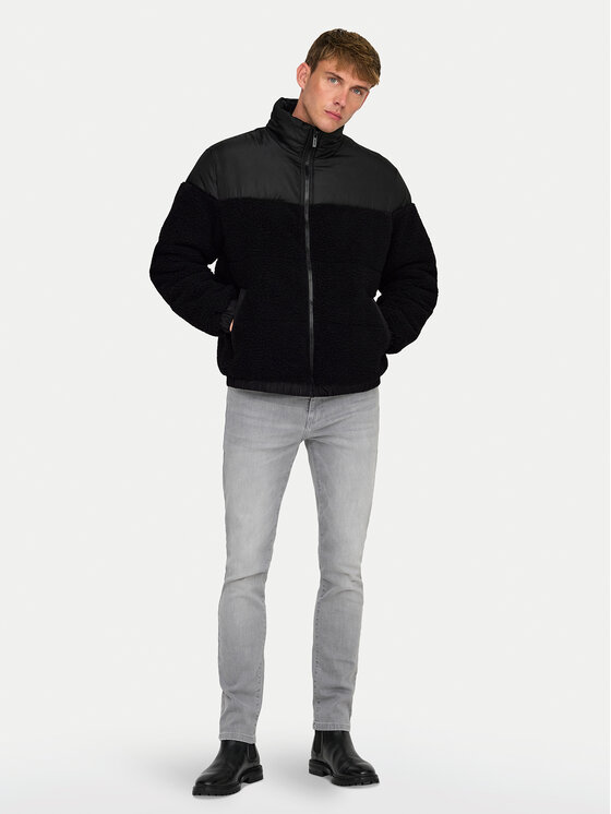 Only & Sons Only & Sons Μπουφάν χειμωνιάτικο 22030456 Μαύρο Regular Fit