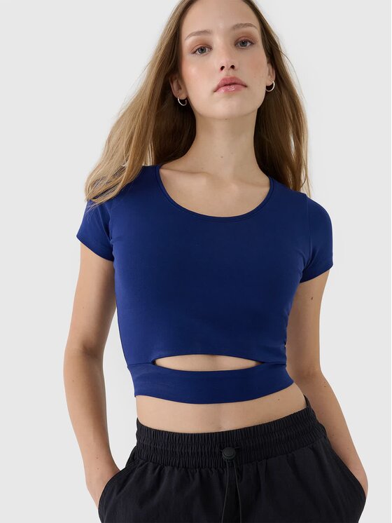 4F 4F T-shirt 4FRSS25TTSHF2695-31S Blu Authentic Slim Fit