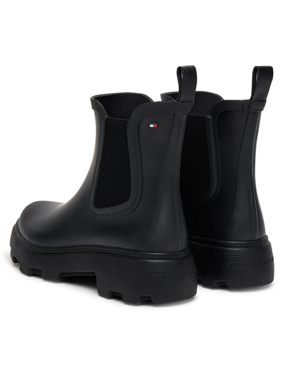 Tommy Hilfiger Tommy Hilfiger Gumene čizme Rubber Flag Cleated FW0FW08637 Crna