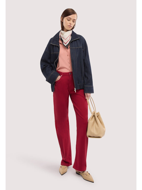 Trussardi Trussardi Pantaloni di tessuto P7059000362N036 Rosso Regular Fit