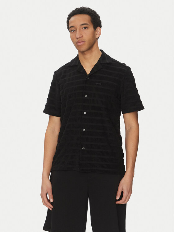 HUGO HUGO Cămașă Ellino 50539351 Negru Relaxed Fit