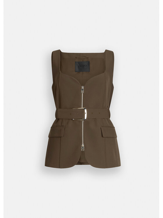 Liu Jo Liu Jo Gilet CF5022T2200X0708 Verde Regular Fit