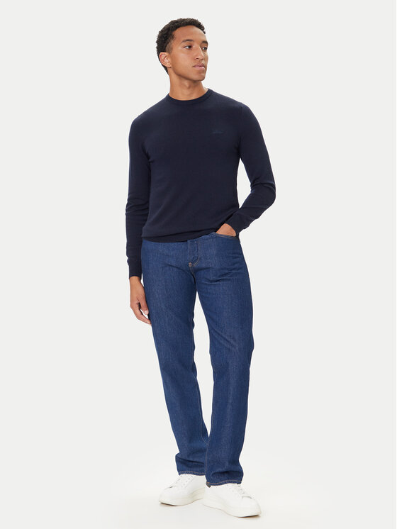Guess Guess Džemperis M5YR26 Z0122 Tumši zils Slim Fit