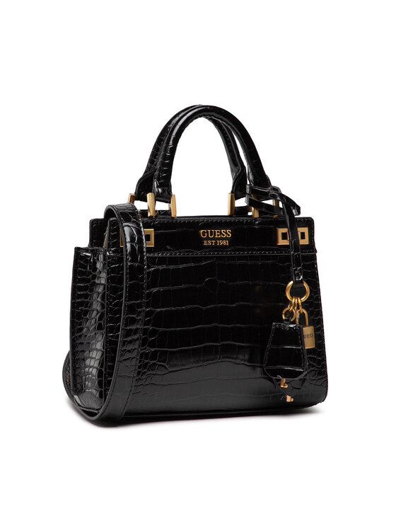 Guess Guess Borsetta Katey Croc Mini Satchel HWCB84 94730 Nero