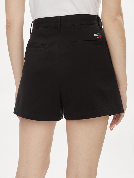 Tommy Jeans Tommy Jeans Σορτς υφασμάτινο Claire DW0DW17775 Μαύρο Regular Fit