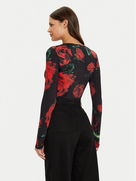 Guess Guess Блузка W5RP26 KCMI2 Чорний Regular Fit