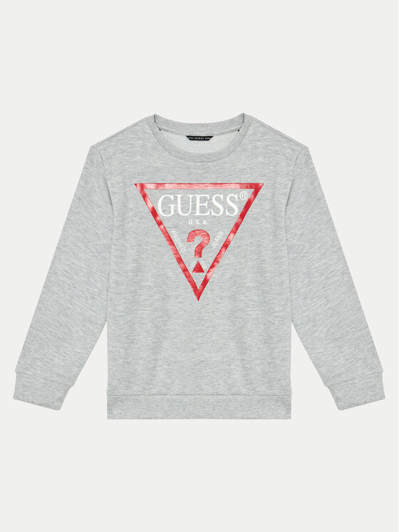 Guess Guess Majica dugih rukava L73Q09 KAUG0 Siva Regular Fit