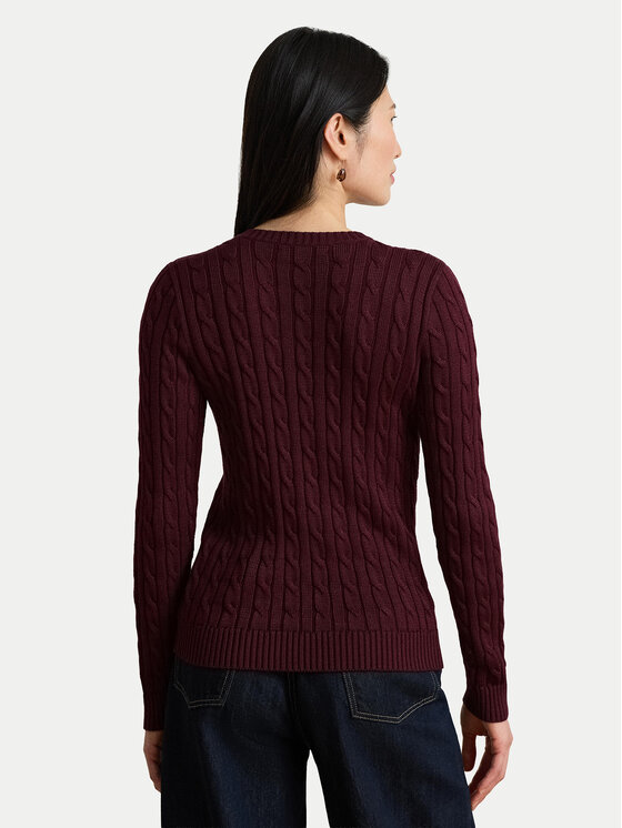 LAUREN RALPH LAUREN LAUREN RALPH LAUREN Sweter 200P14039503 Bordowy Regular Fit