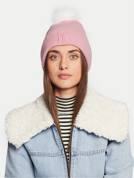 New Era New Era Kepurė New York Yankees Chenille Beanie 60284837 Rožinė