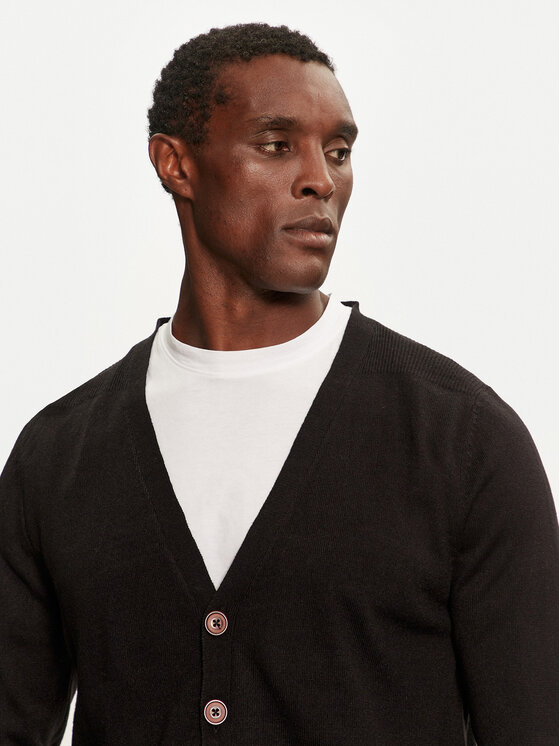 Brave Soul Brave Soul Kardiganas MK-162GHAZALI Juoda Regular Fit