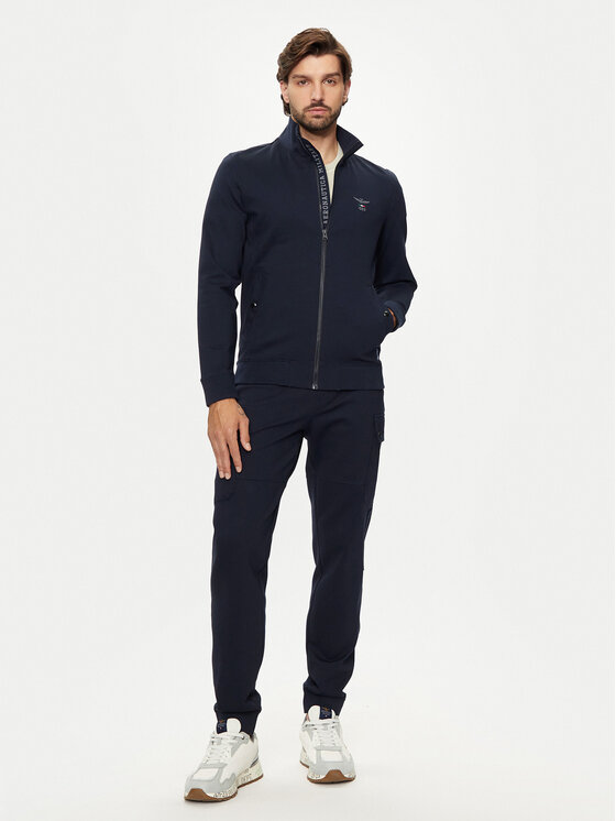 Aeronautica Militare Aeronautica Militare Majica dugih rukava 242FE1925F559 Tamnoplava Regular Fit
