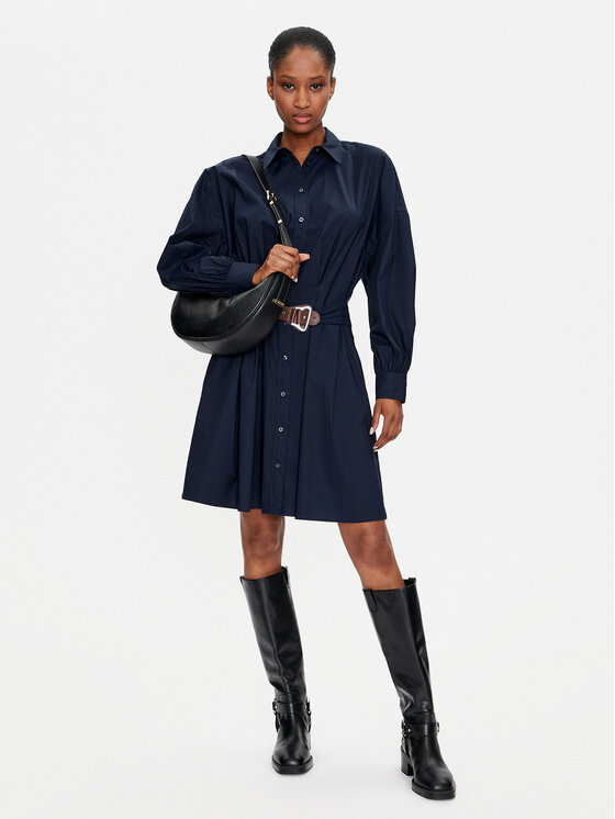 LAUREN RALPH LAUREN Lauren Ralph Lauren Srajčna obleka 250940280001 Mornarsko modra Relaxed Fit