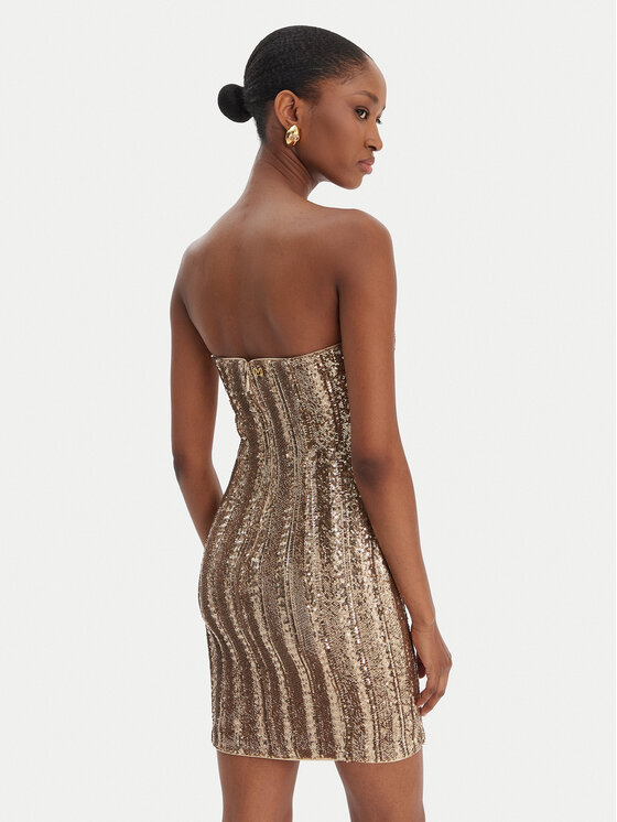 Marciano Guess Marciano Guess Coctailkleid 6RGK00 6357A Goldfarben Slim Fit