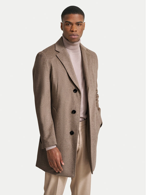 Bugatti Bugatti Wollmantel 621300 69071 Beige Regular Fit