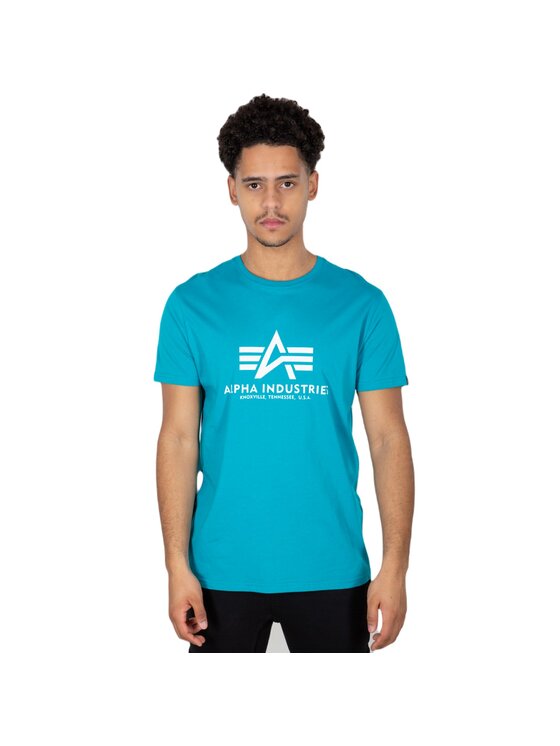Alpha Industries Alpha Industries Tričko AI.100501-576-3XL Modrá Regular Fit