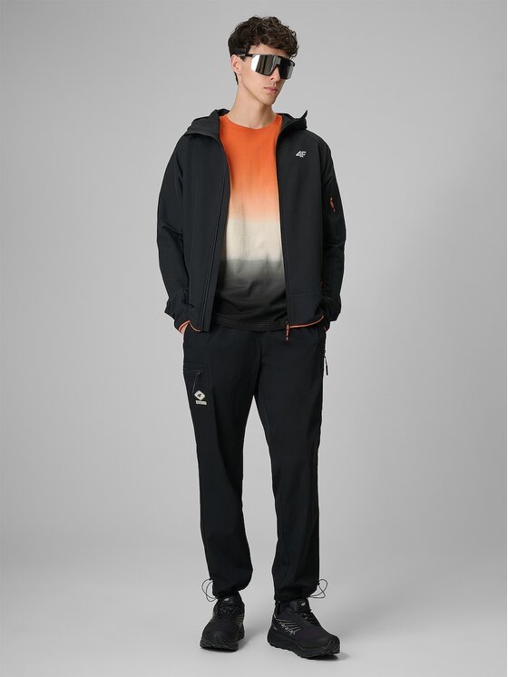 4F 4F Παντελόνι υφασμάτινο 4FRSS26TTROM1915-20S Μαύρο Regular Fit