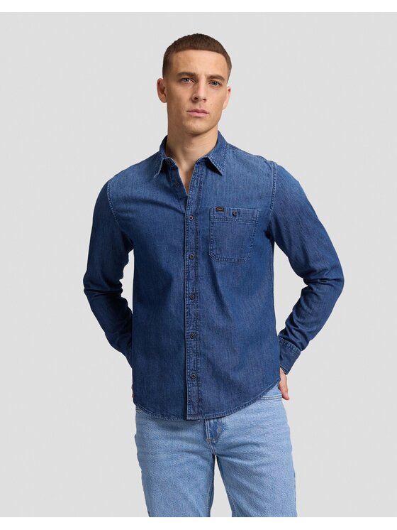 Lee Lee Koszula SURE SHIRT Niebieski Regular Fit