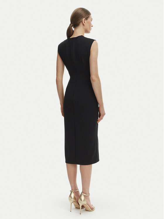 Rinascimento Rinascimento Sukienka koktajlowa CFC0020278002 Czarny Slim Fit