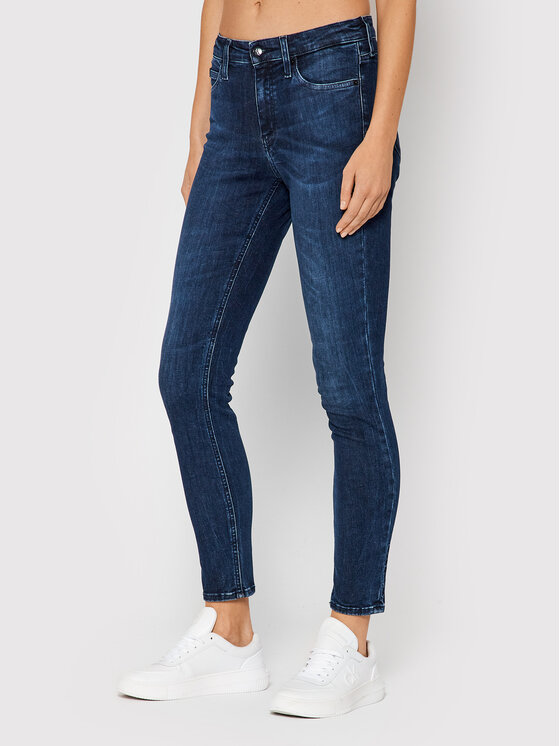 Calvin Klein Jeans Džinsai J20J217060 Tamsiai mėlyna Skinny Fit • Modivo.lt