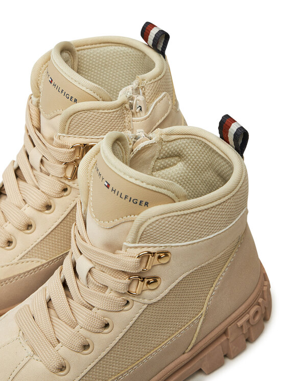 Tommy Hilfiger Tommy Hilfiger Μποτίνια Lace-Up Bootie T3A5-33602-1698 M Μπεζ