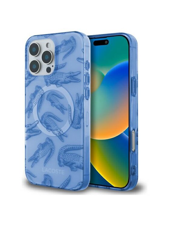 Etui na telefon Lacoste, Niebieskie, Apple iPhone 16 Pro Max